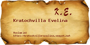 Kratochvilla Evelina névjegykártya